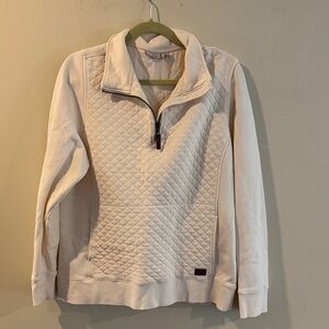 L.L. Bean Women's Cream Quilted Sweatshirt size XL